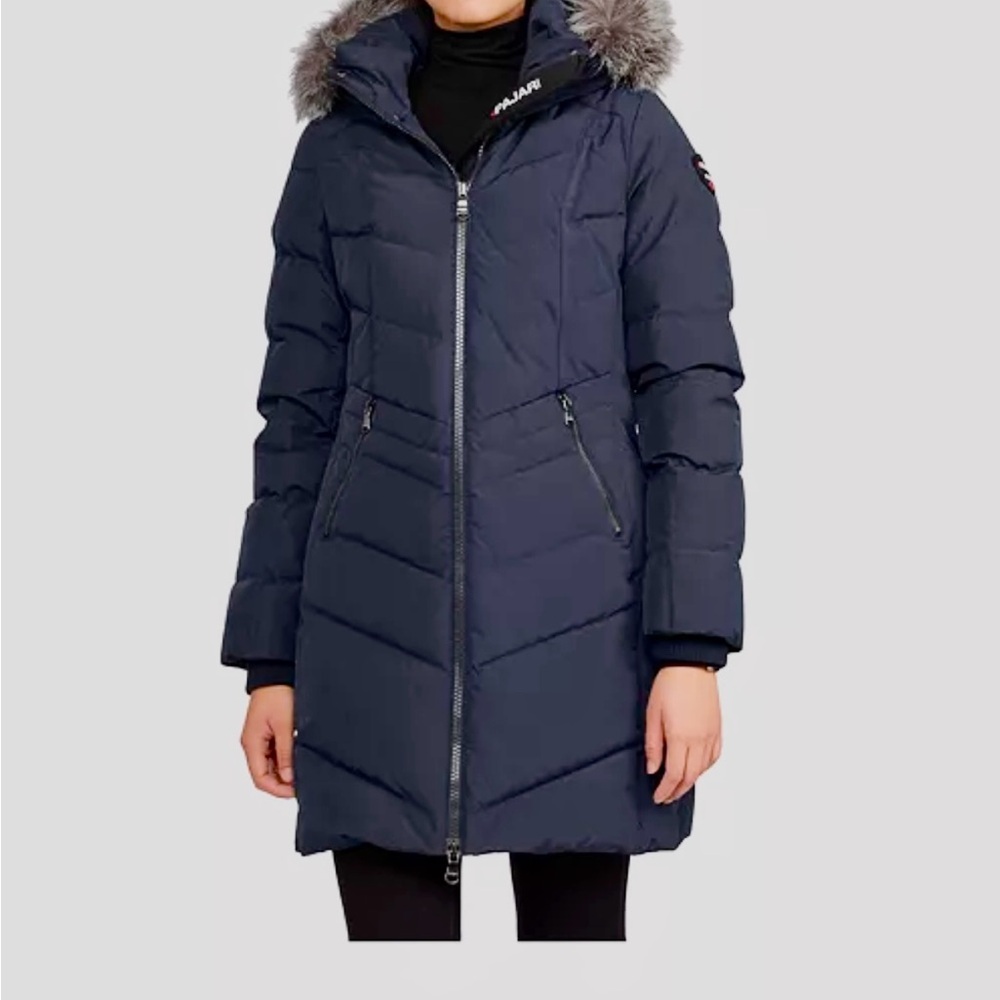 Pajar Down Navy Puffer Jacket with detachable Fur Hood